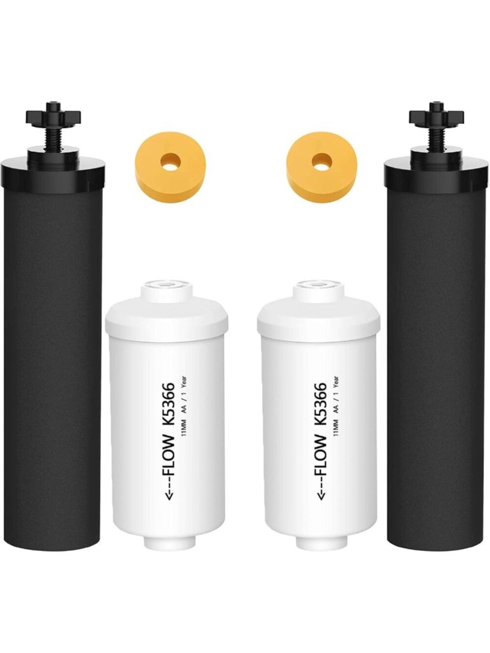 Gravity Water Filter Replacement Combo Pack for Berkey System - NSF Certified